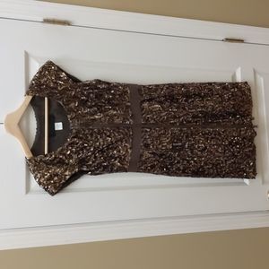 Gold sequin J Crew Dress 0